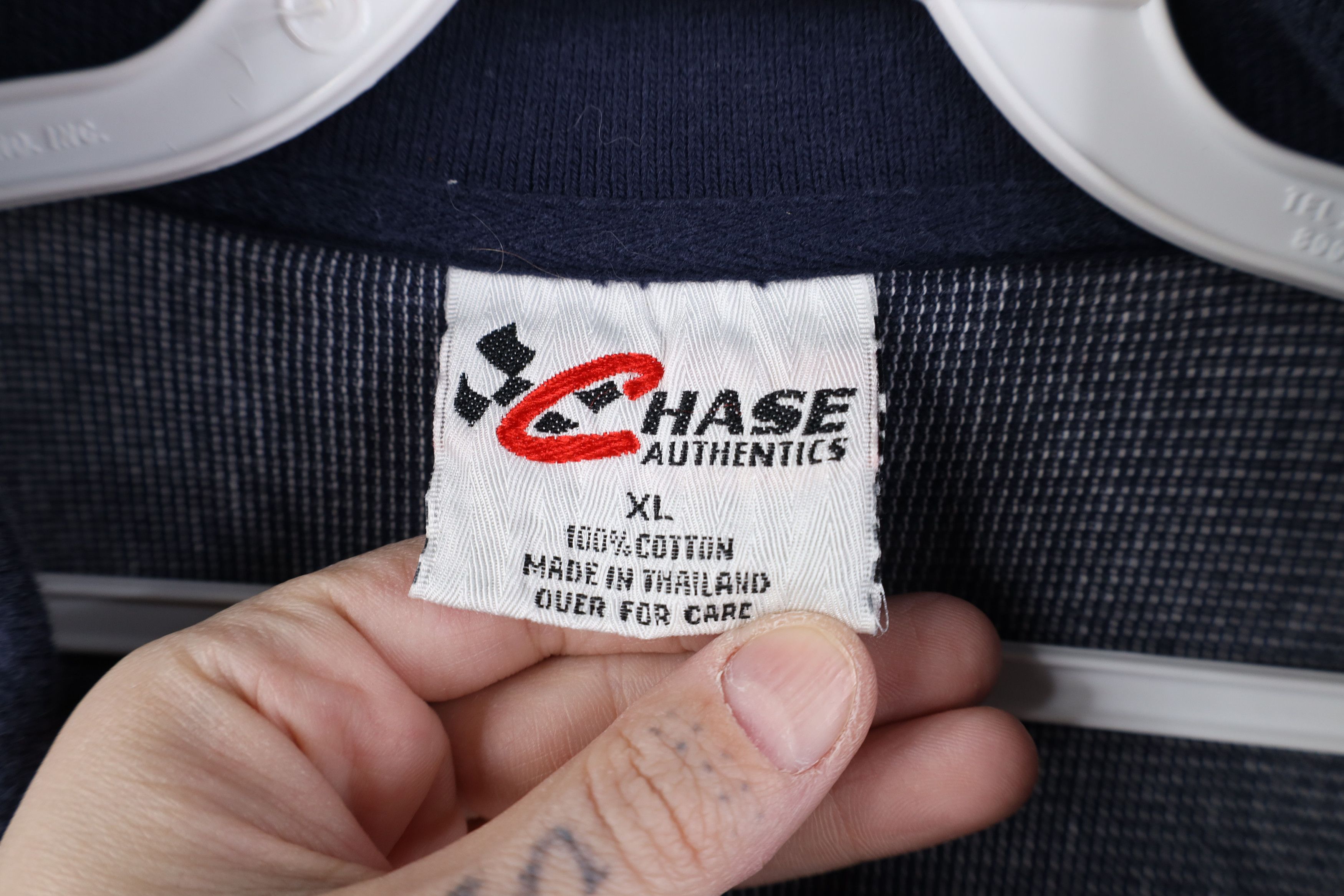 Vintage Vintage 90s NASCAR Wallace Racing Thermal Knit Polo Shirt Size US XL / EU 56 / 4 - 12 Thumbnail