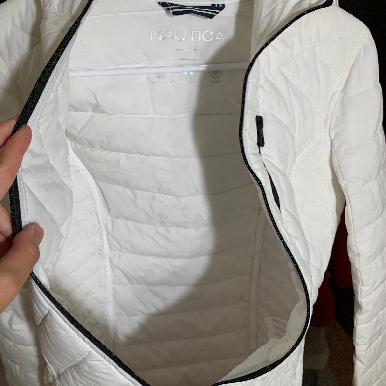 Nautica NAUTICA Women's White Puffer Hooded Jacket Size XS Size XS / US 0-2 / IT 36-38 - 8 Thumbnail