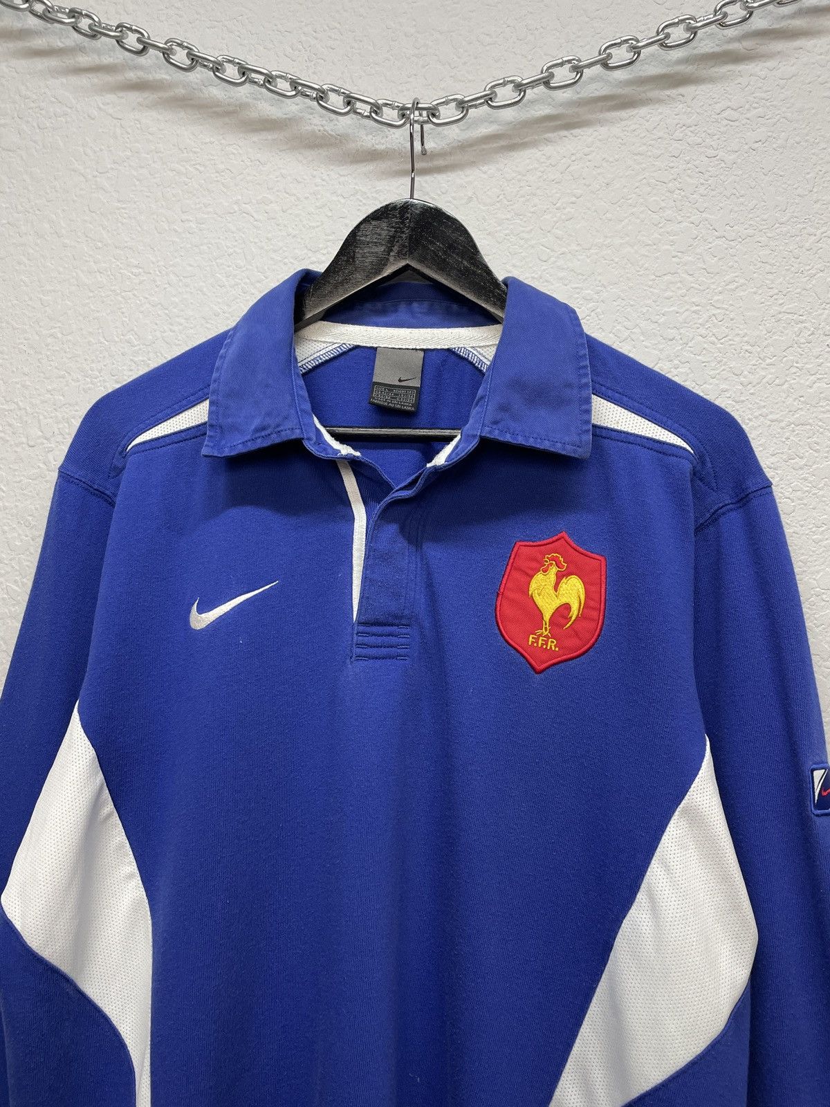 Vintage Vinitage Y2K Nike France 2000s Rugby Polo Sweatshirt Size US M / EU 48-50 / 2 - 4 Thumbnail