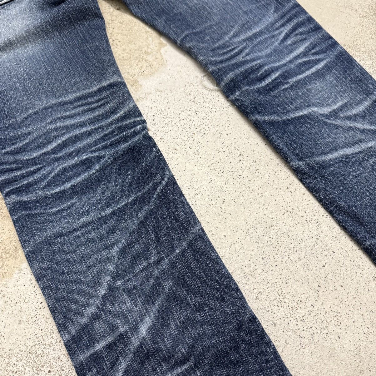 Japanese Brand Lolita Slim Fit Whisker Distressed Stretch Denim Pants Size 27" / US 4 / IT 40 - 12 Thumbnail
