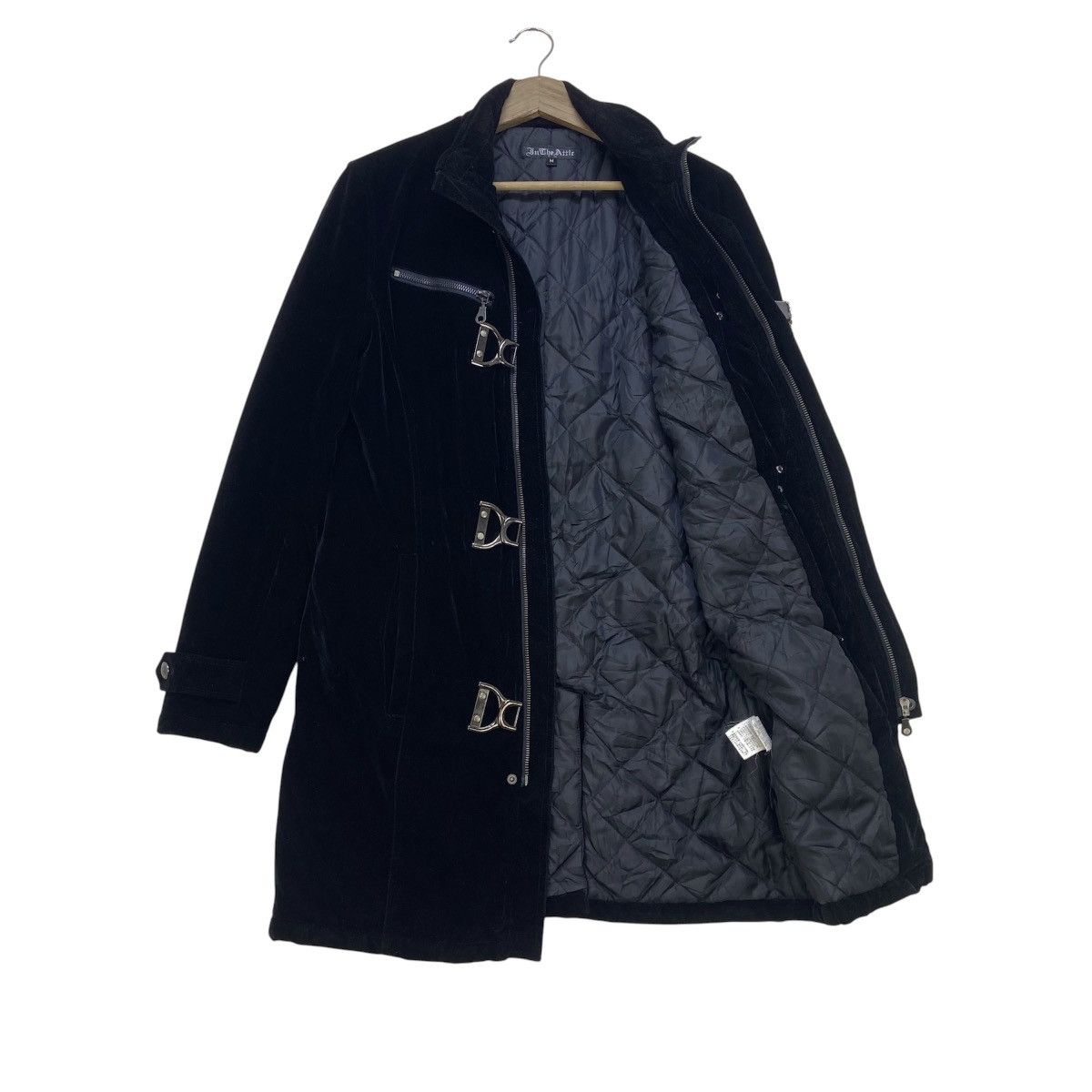 In The Attic In The Attic Velvet Black Gothic Punk Buckle Long Jacket Size US S / EU 44-46 / 1 - 3 Thumbnail