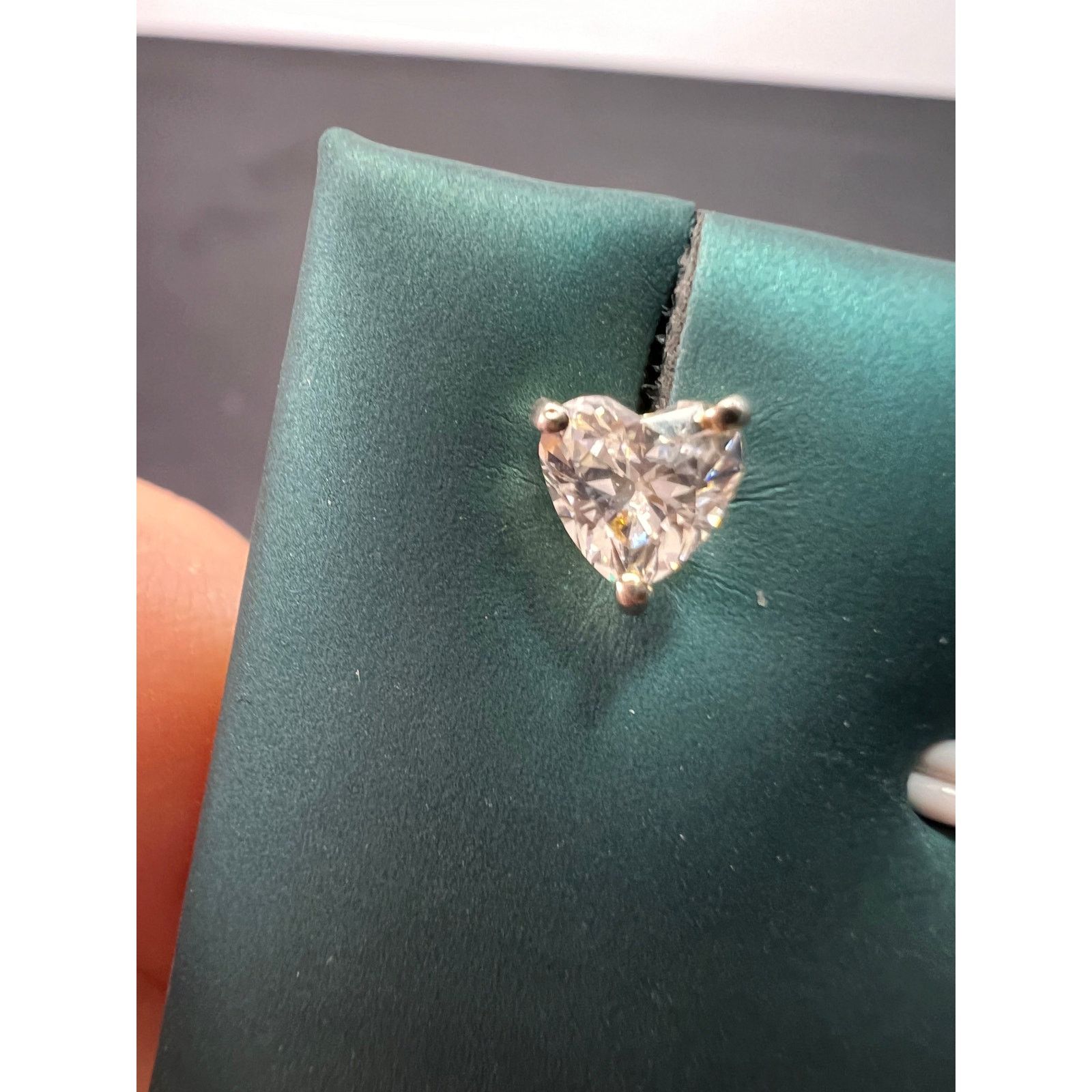 Other Heart shaped CZ stud earrings in sterling silver Size ONE SIZE - 5 Thumbnail