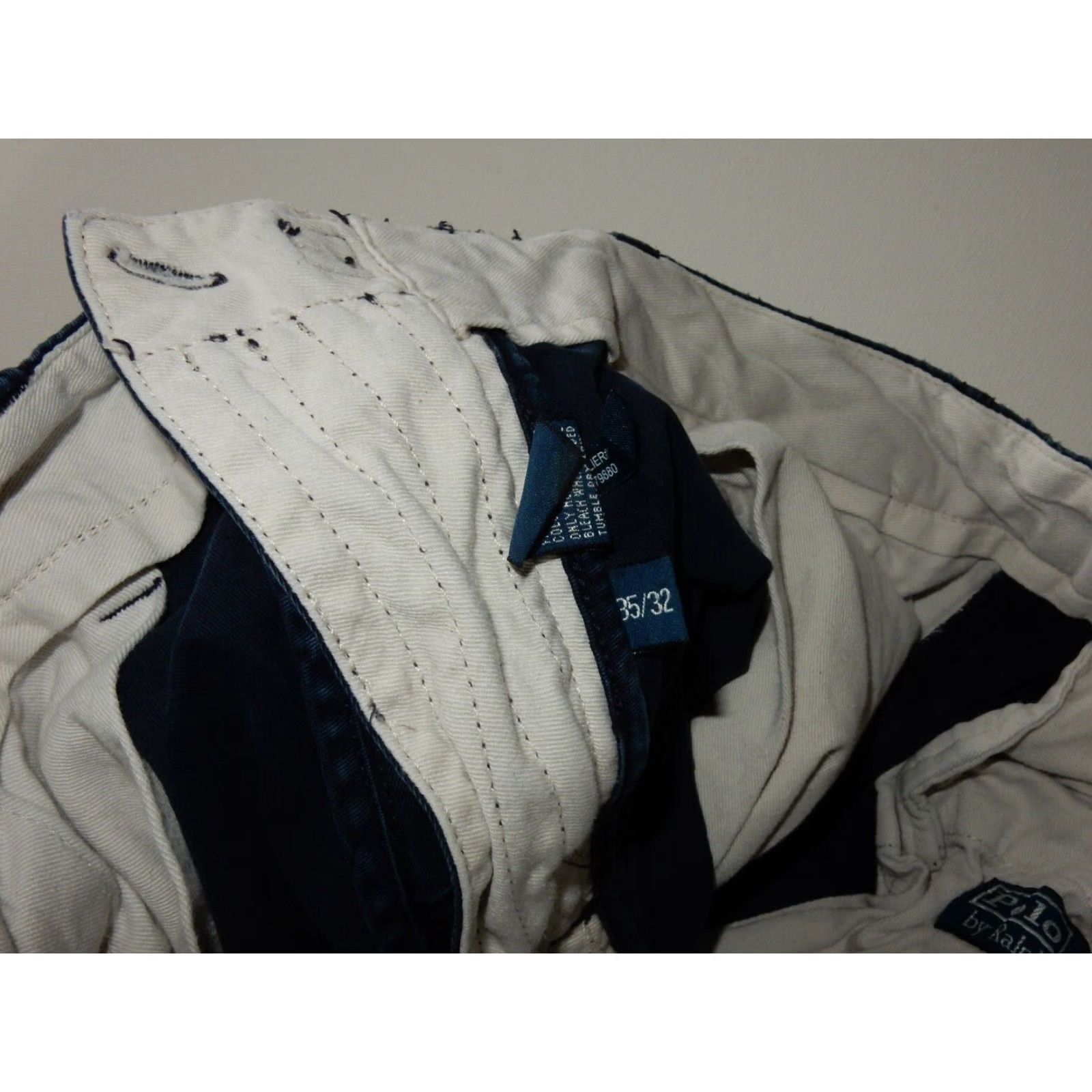 Polo Ralph Lauren VINTAGE Polo Ralph Lauren Men's Chino Pants Size 35x32 Blue Cotton Khaki Size US S / EU 44-46 / 1 - 5 Thumbnail