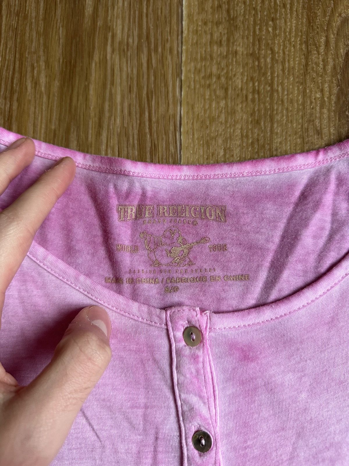 Japanese Brand × True Religion × Vintage Vintage True Religion Sleeve Pink Longsleeve T Shirt Size S / US 4 / IT 40 - 4 Thumbnail