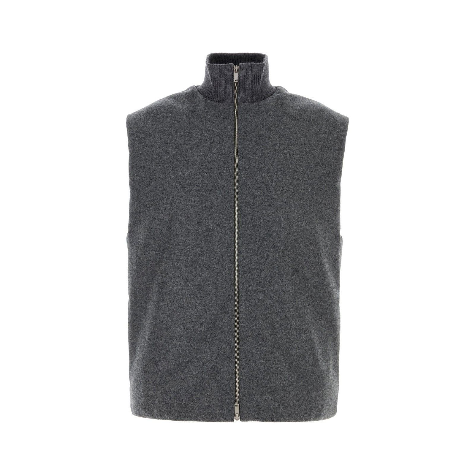 Jil Sander JIL SANDER Dark Gray Sleevless Jacket New & Authentic (Men's Size US M / EU 48-50 / 2 - 1 Thumbnail