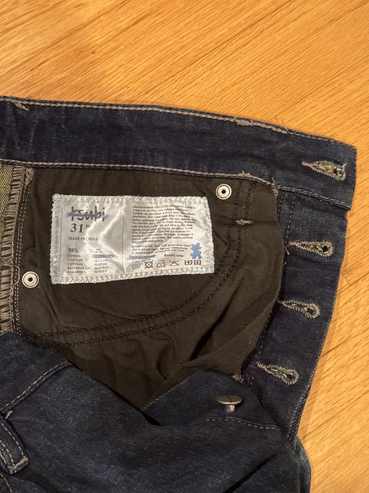 Ksubi Ksubi Bleached Effect Slim Denim Size US 31 - 9 Thumbnail