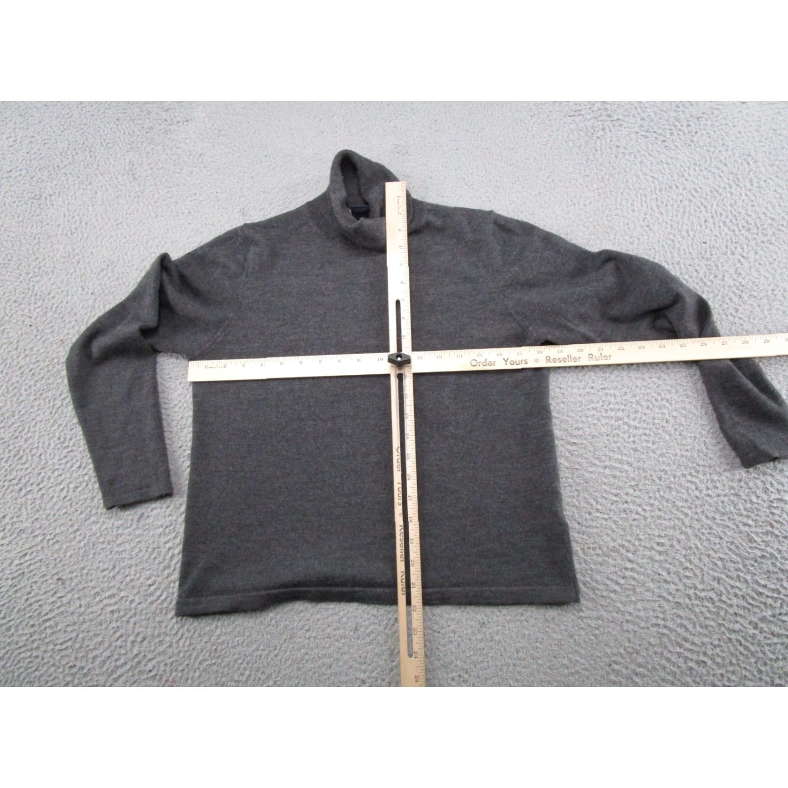 Lands' End VINTAGE Lands End 100% Wool Turtleneck Sweater Petite PM 10-12 Gray 90s Women Pullover Knit's Knit Winter Fall Mens Womens Girls Size M / US 6-8 / IT 42-44 - 4 Thumbnail