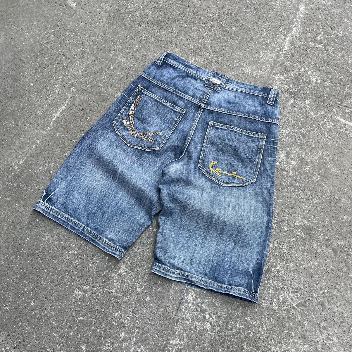 Karl Kani × Vintage Vintage 00s Karl Kani Baggy Denim Hip Hop Shorts Size US 32 / EU 48 - 3 Thumbnail