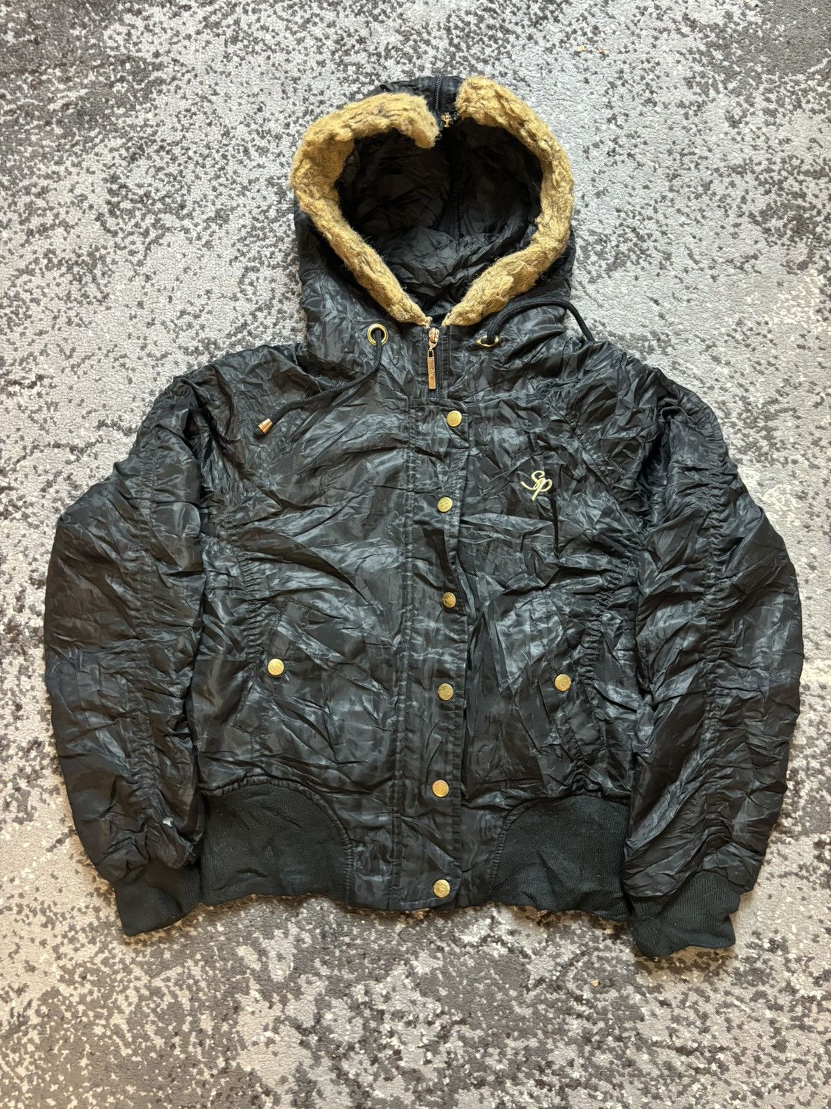 Japanese Brand × Vintage Vintage Y2K Bomber Owens Style Fur Collar Avantgarde Jacket Size US S / EU 44-46 / 1 - 4 Thumbnail