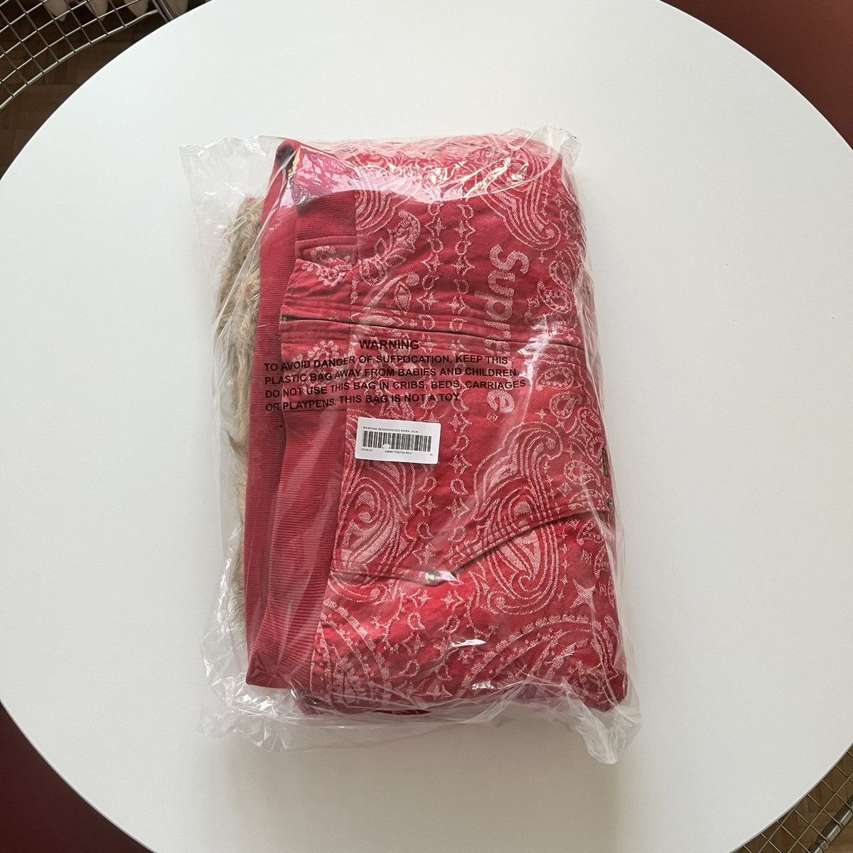 Supreme Supreme Bandana Jacquard Denim Hooded Work Jacket XL Red Size US XL / EU 56 / 4 - 2 Thumbnail