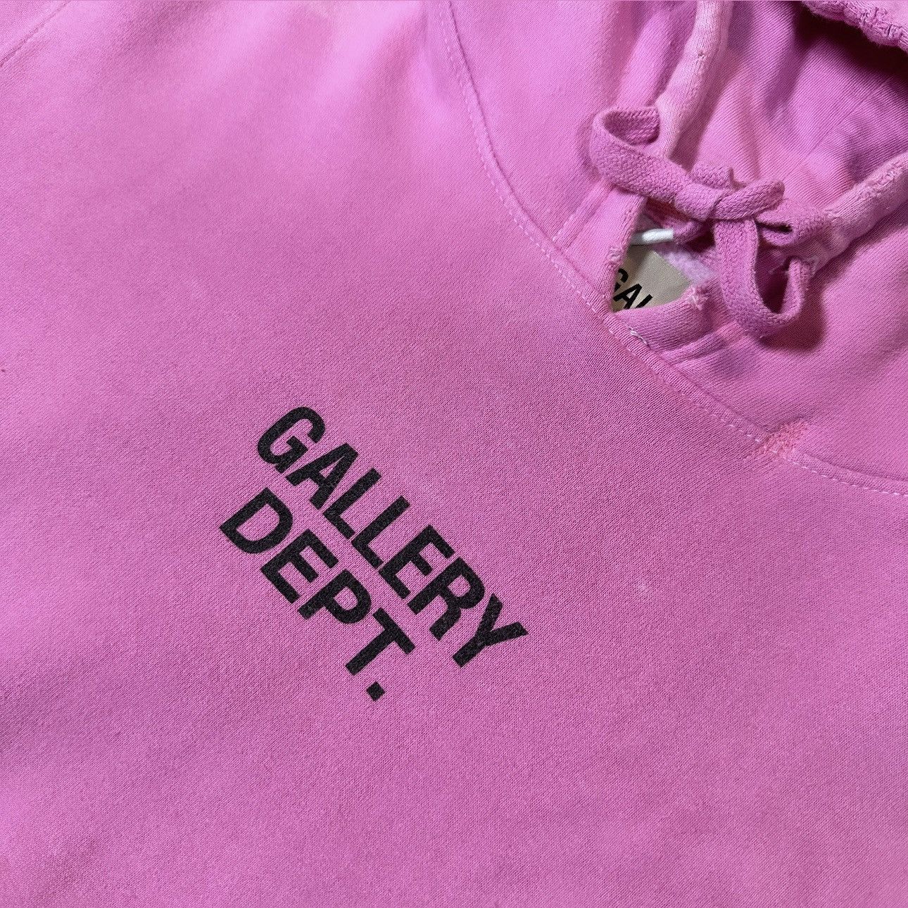 Gallery Dept. PINK DISTRESSED CENTER LOGO HOODIE Size US L / EU 52-54 / 3 - 3 Thumbnail