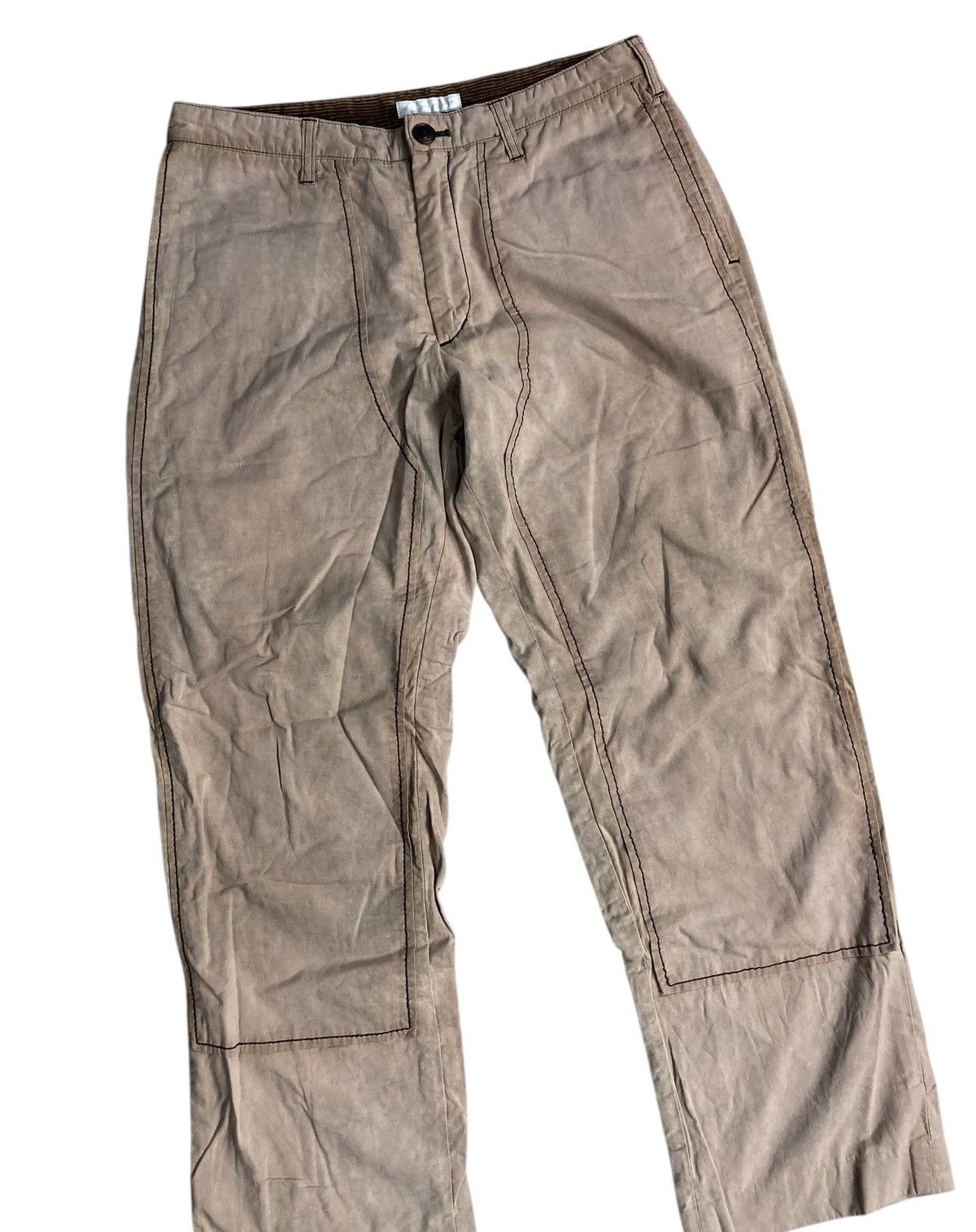 Number (N)ine 2009 Era Number Nine Japan Microtex Double Knee Faded Pant Size US 31 - 2 Thumbnail