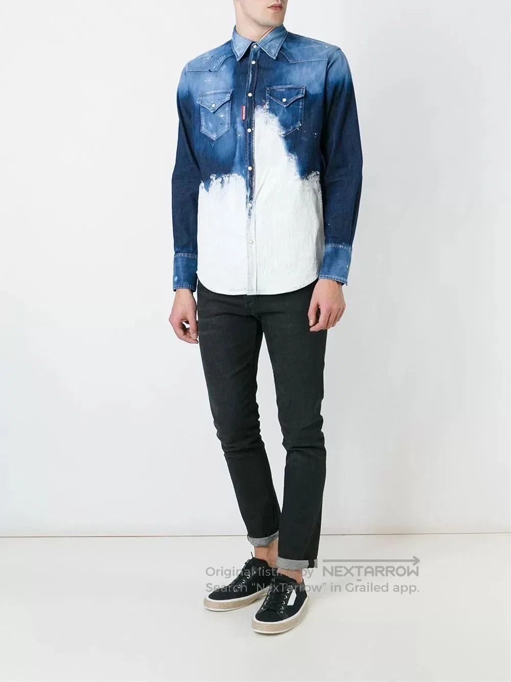 Dsquared2 Dsquared2 Trapez Denim Shirt for Men. Size US M / EU 48-50 / 2 - 2 Thumbnail