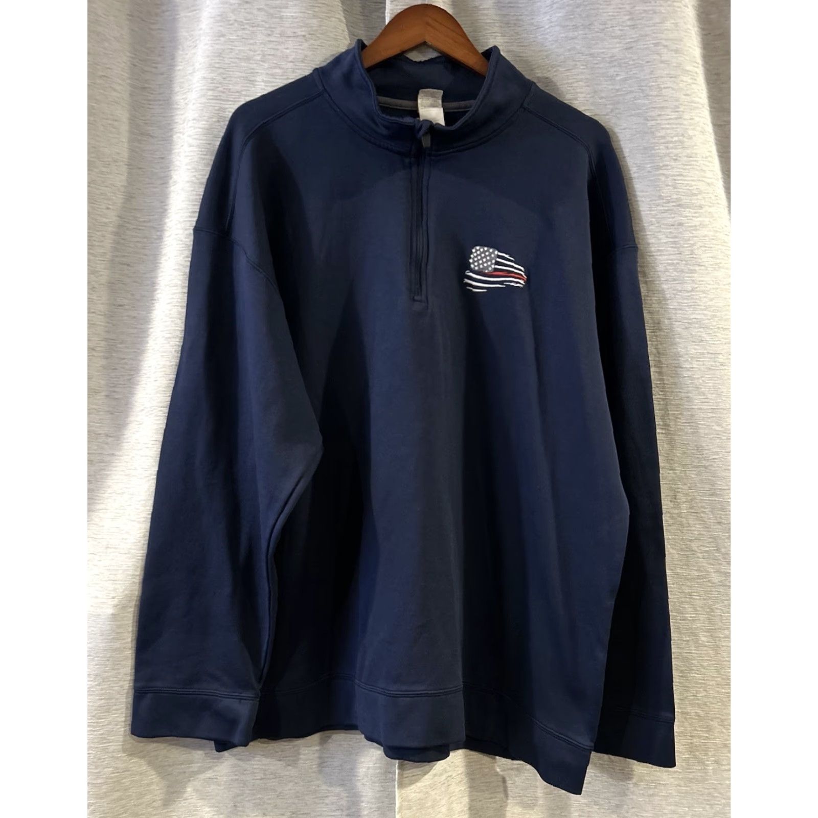 Vintage VINTAGE Fire Department 1/4 Zip Pullover Hoodie XXL Blue Men Size US XXL / EU 58 / 5 - 2 Thumbnail