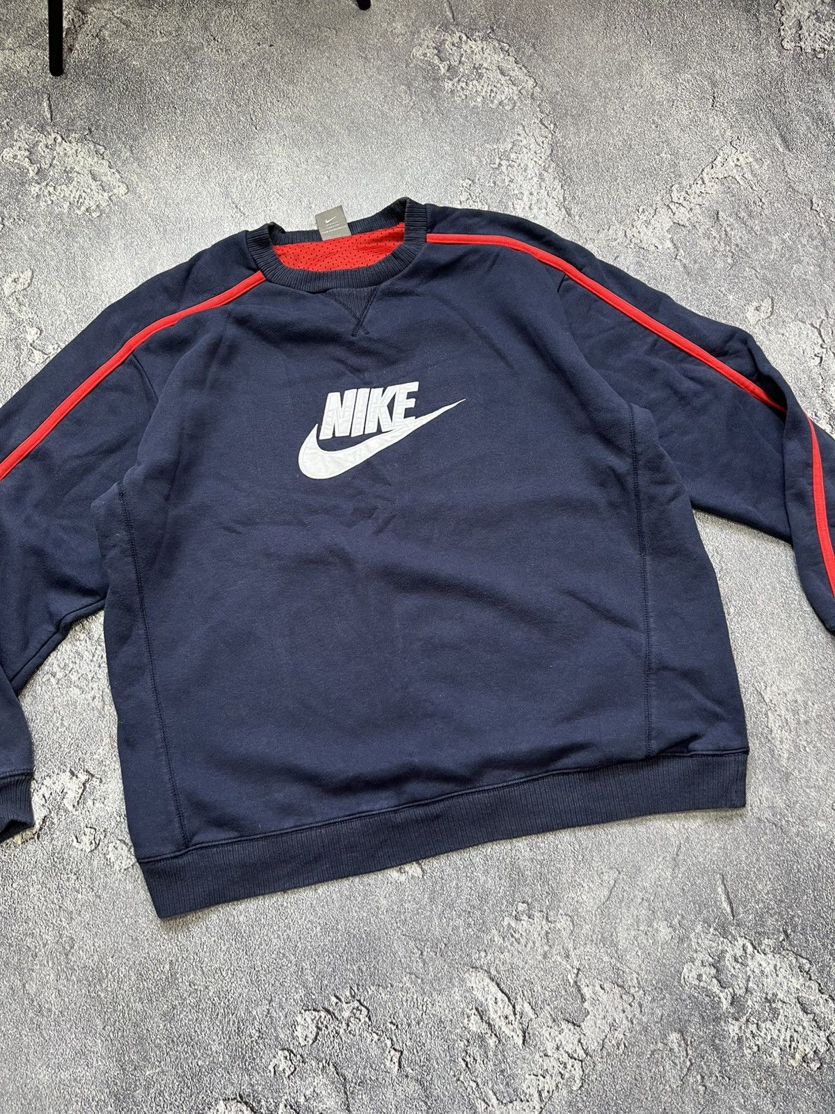 Vintage 90s Vintage Nike Sweatshirt Centr Big Logo Swoosh Size US XL / EU 56 / 4 - 2 Thumbnail