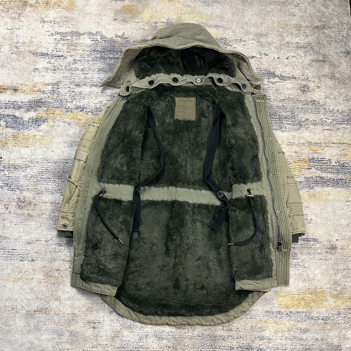Zadig & Voltaire ZADIG & VOLTAIRE HOODED BRITISH ARMY PATCHWORK PARKA JACKET Size XS / US 0-2 / IT 36-38 - 13 Thumbnail