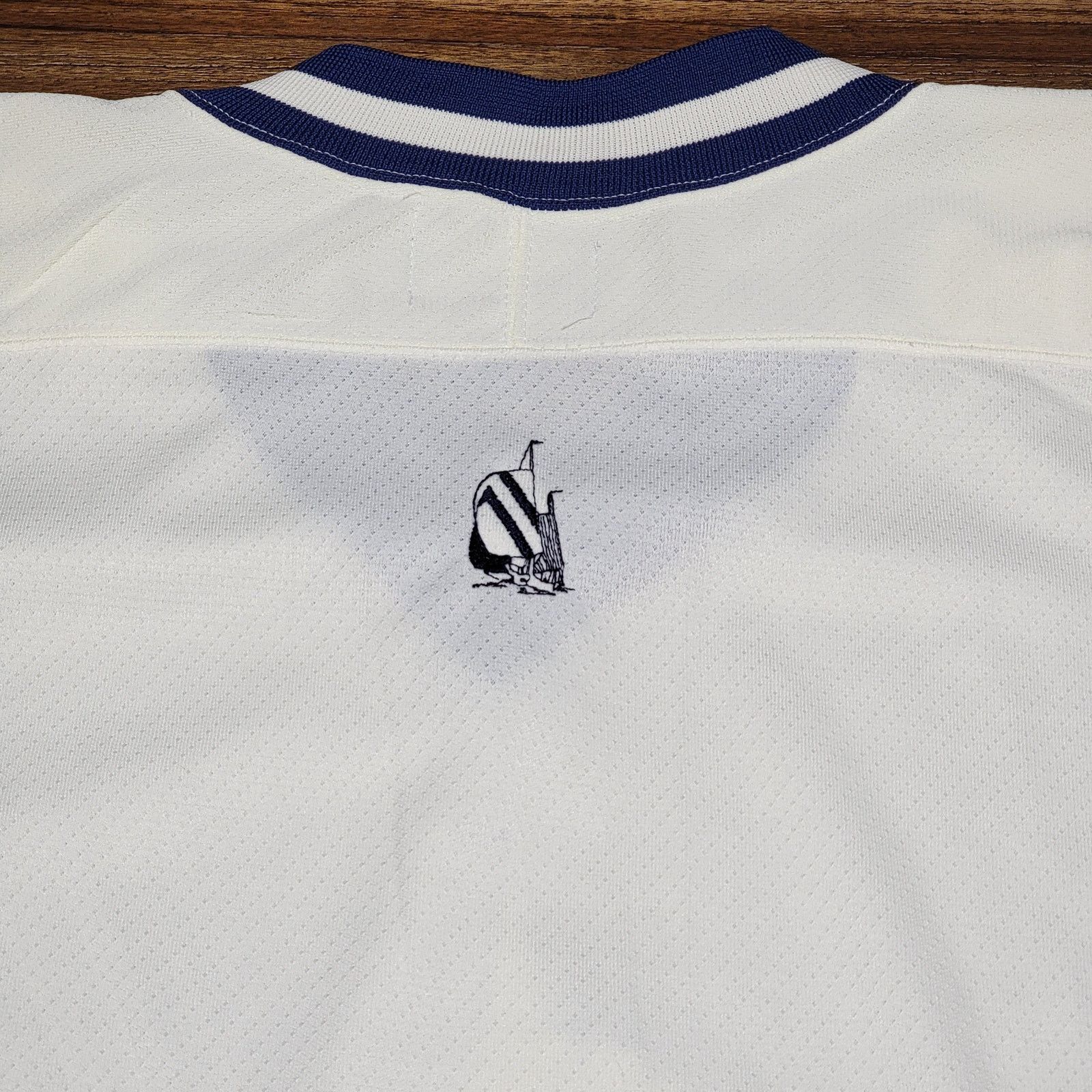 Nautica Nautica LS Cream & Navy Sailboat Jersey - Size Large Size US L / EU 52-54 / 3 - 5 Thumbnail