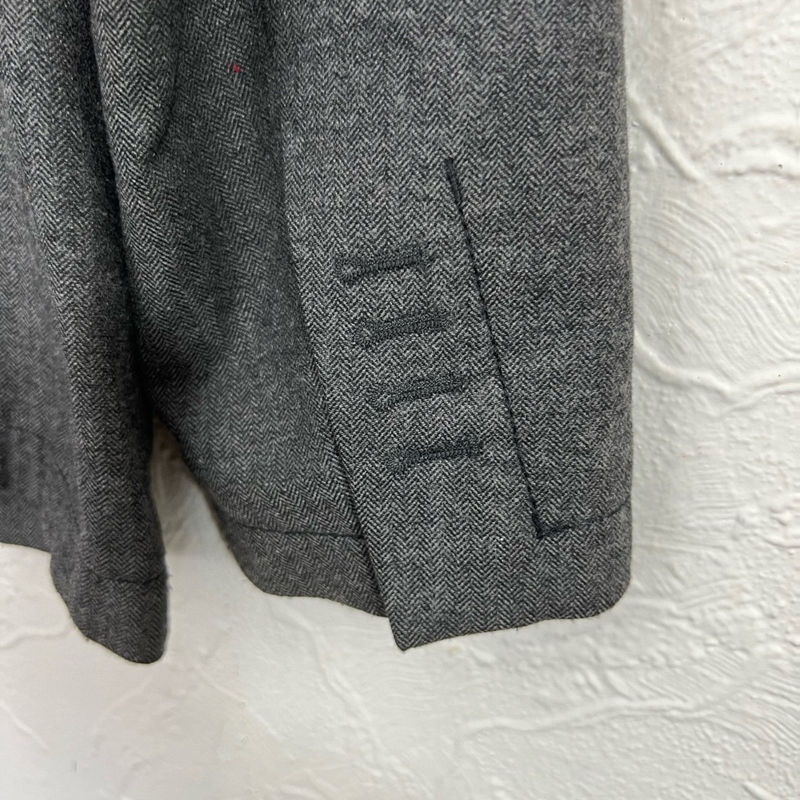 Hugo Boss 44R Hugo Boss Orange Men’s Jacket Gray Wool Blend Military Size 44R - 7 Thumbnail