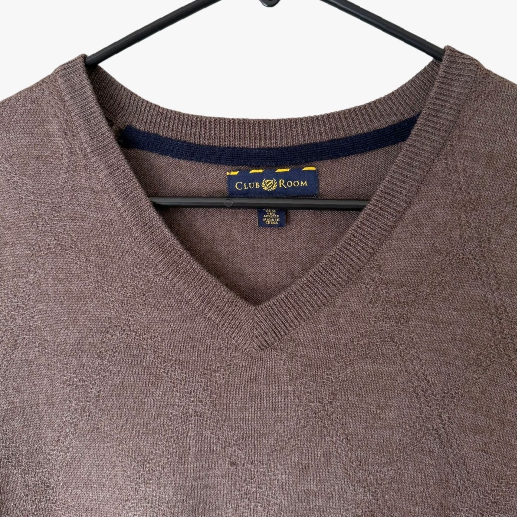 Club Room VINTAGE Club Room Men’s Merino Wool Sweater Vest Brown Medium Preppy Golf Casual Size US M / EU 48-50 / 2 - 5 Thumbnail
