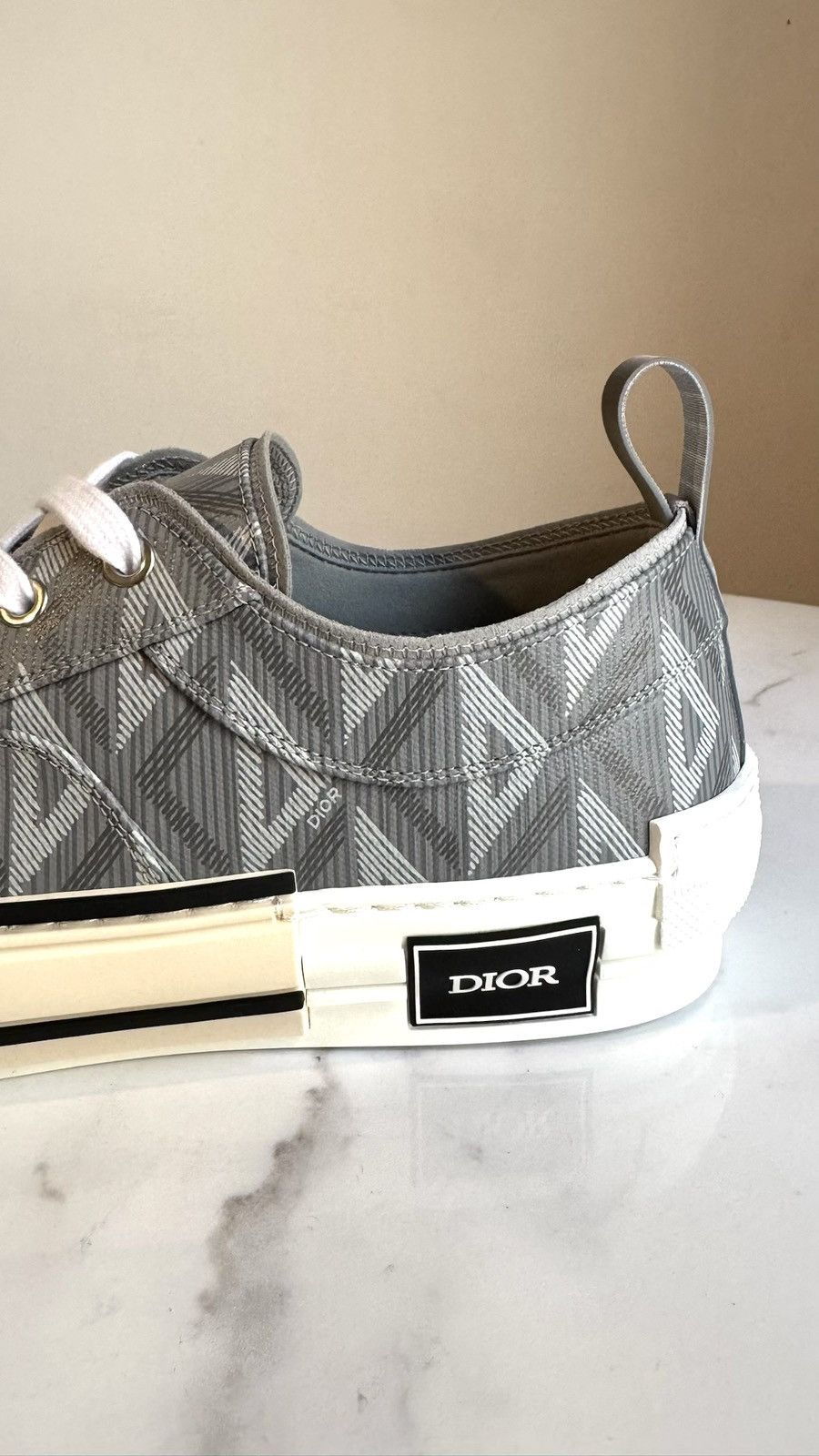 Dior Dior B23 CD Diamond Low-Top Gray Sneakers Size US 11 / EU 44 - 4 Thumbnail