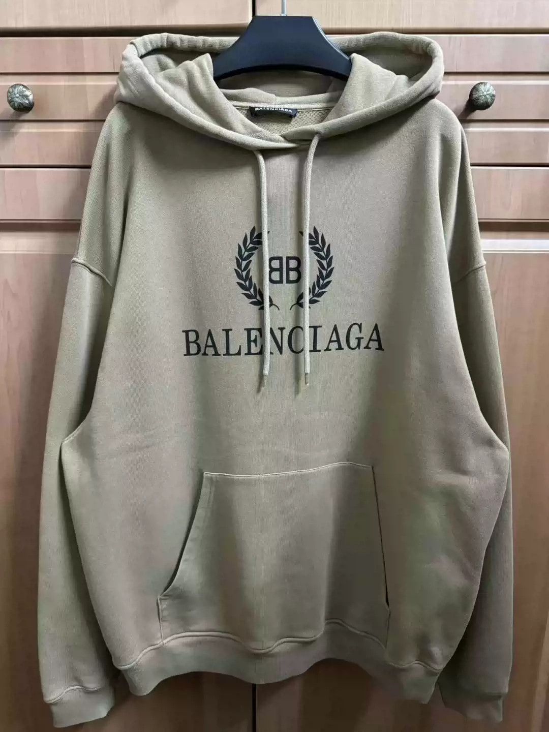 Balenciaga khaki wheat ear hoodie