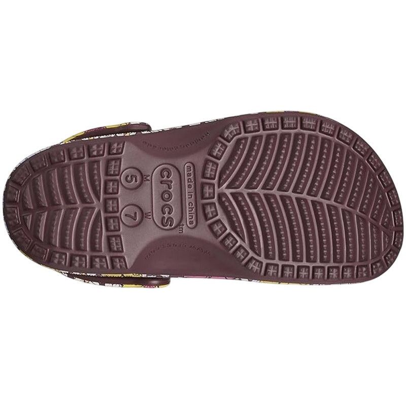 Crocs Crocs Unisex-Adult Classic Graphic Clogs Retro Floral Brown Size US 13 / EU 46 - 3 Thumbnail