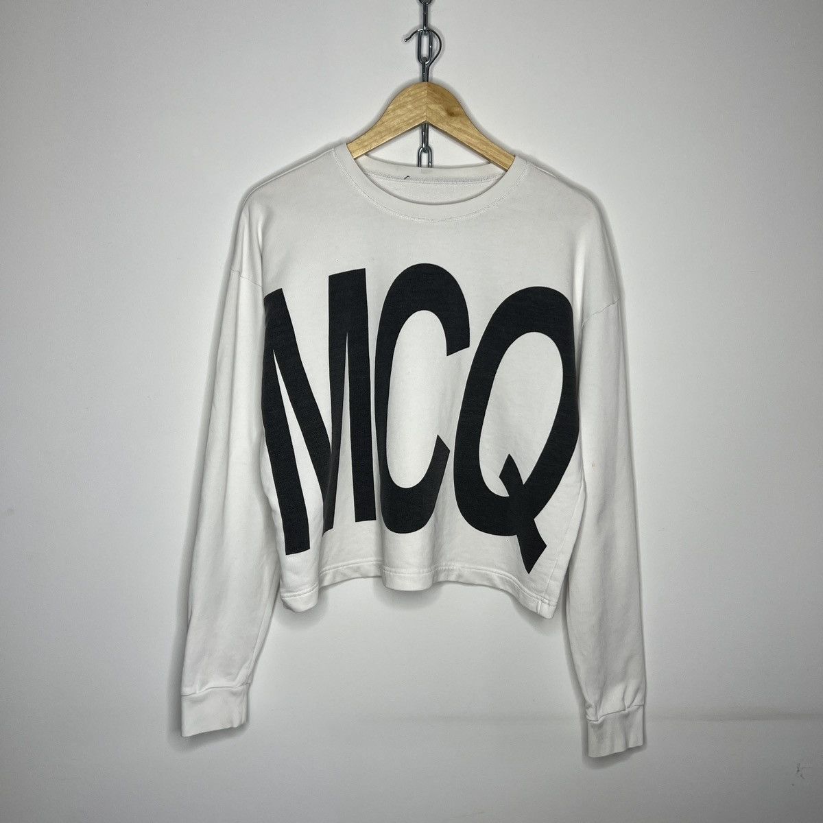 Alexander McQueen × MCQ × McQ Alexander McQueen Alexander Mcqueen MCQ Sweatshirt Blouse White Rare Size S / US 4 / IT 40 - 1 Thumbnail