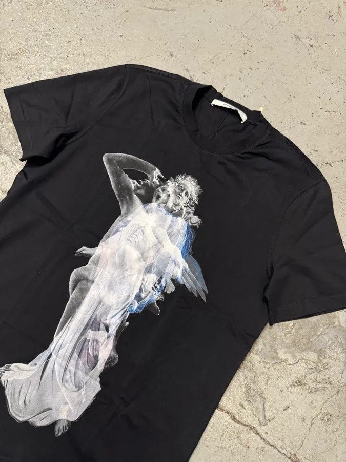 Givenchy 2010s Givenchy Fallen Angel Black T-Shirt by Riccardo Tisci Size US S / EU 44-46 / 1 - 4 Thumbnail