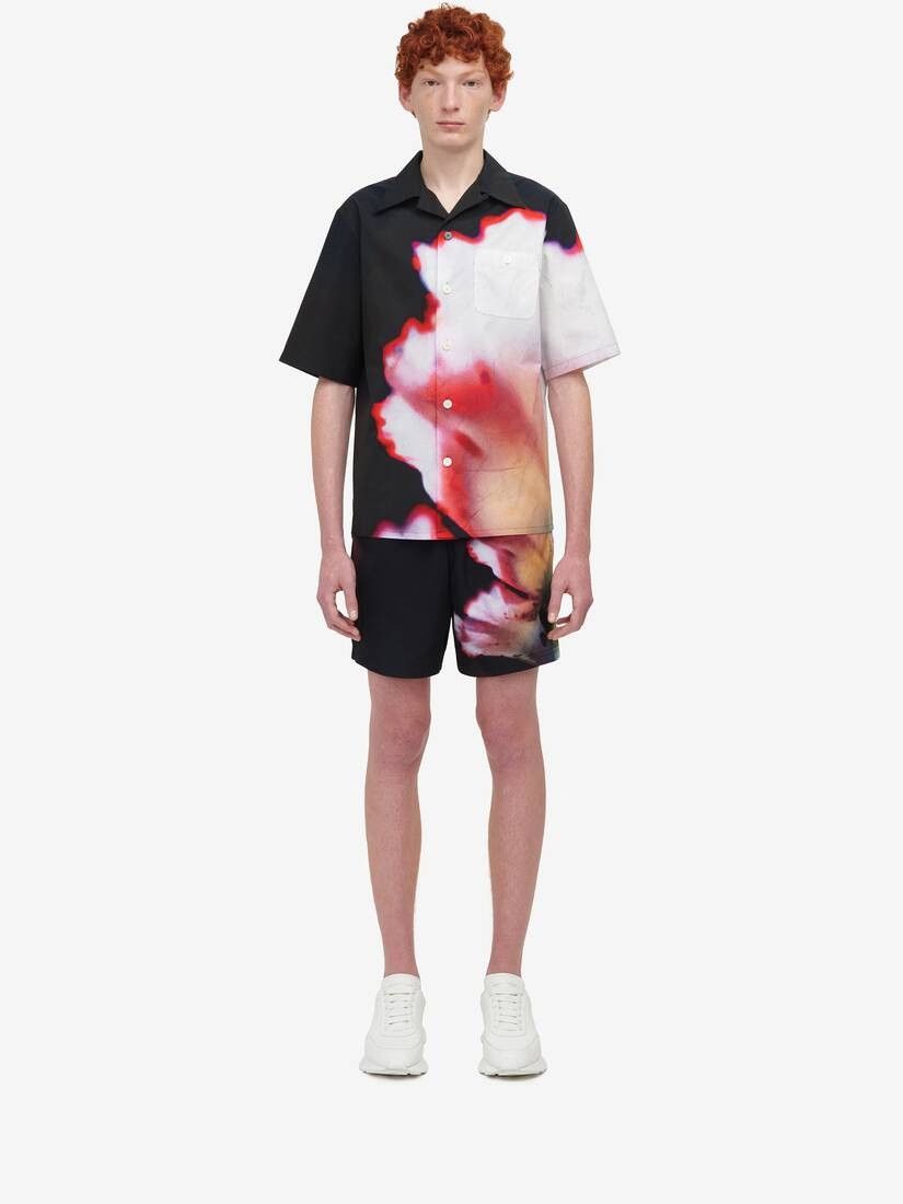 Alexander McQueen o1w1db10725 Solarised Flower Hawaiian Shirt in Multicolor Size US M / EU 48-50 / 2 - 2 Thumbnail