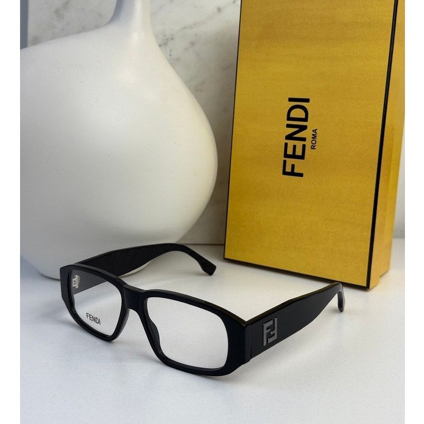 Fendi NEW Fendi FE50115I Black Eyeglasses Frames Size ONE SIZE - 1 Thumbnail