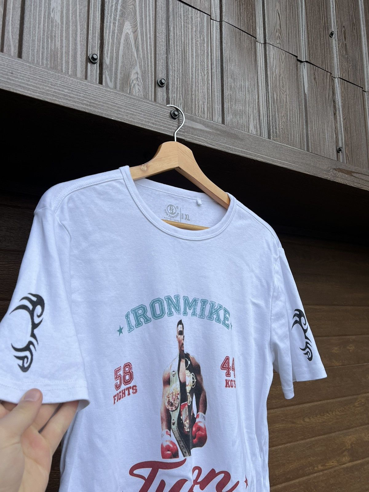 Band Tees × Vintage 🥊 Mike Tyson Vintage Big Logo T-Shirt Size US XL / EU 56 / 4 - 4 Thumbnail