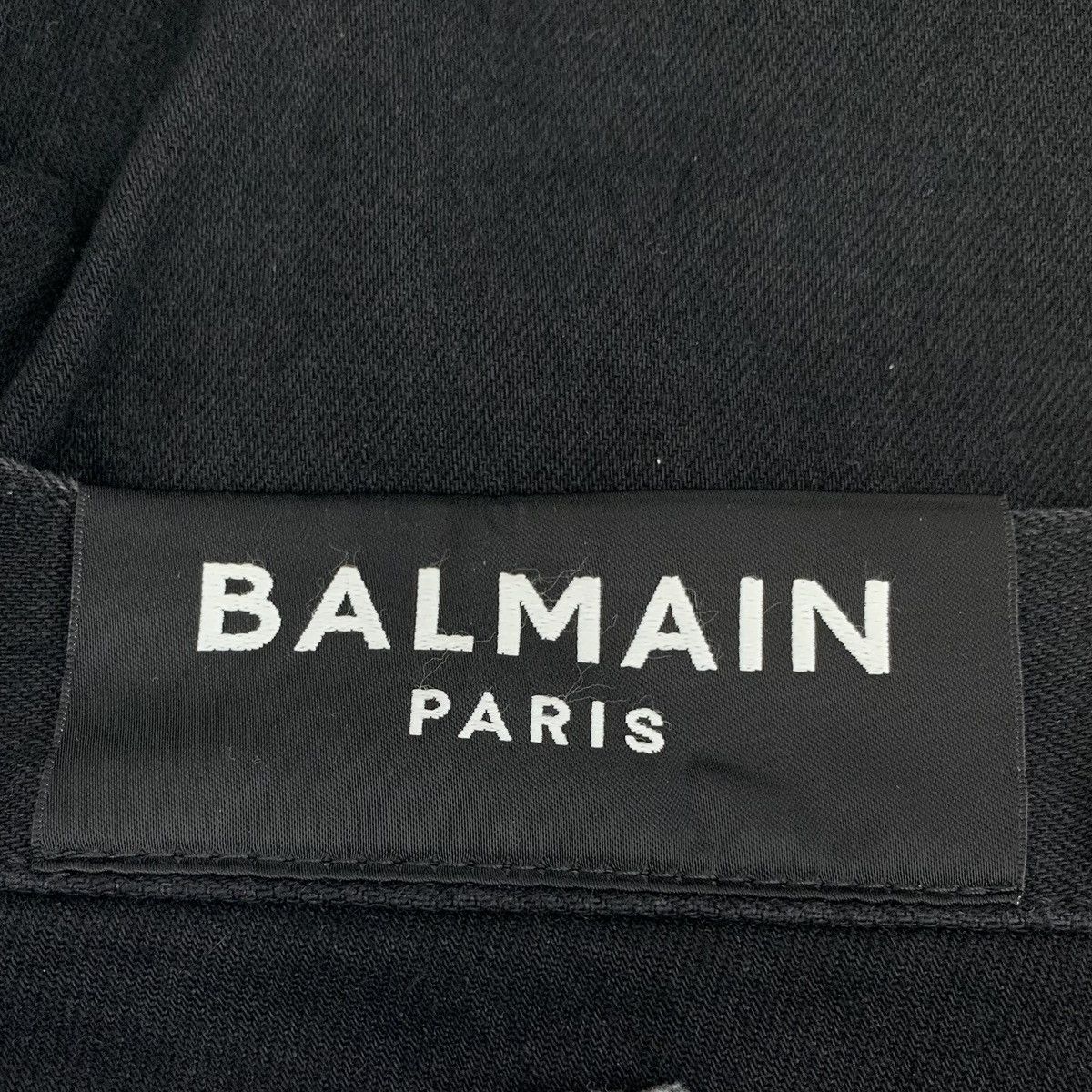 Balmain Balmain Black Fringe Rhinestone Cotton Denim Pants K26WX Size US 31 - 7 Thumbnail