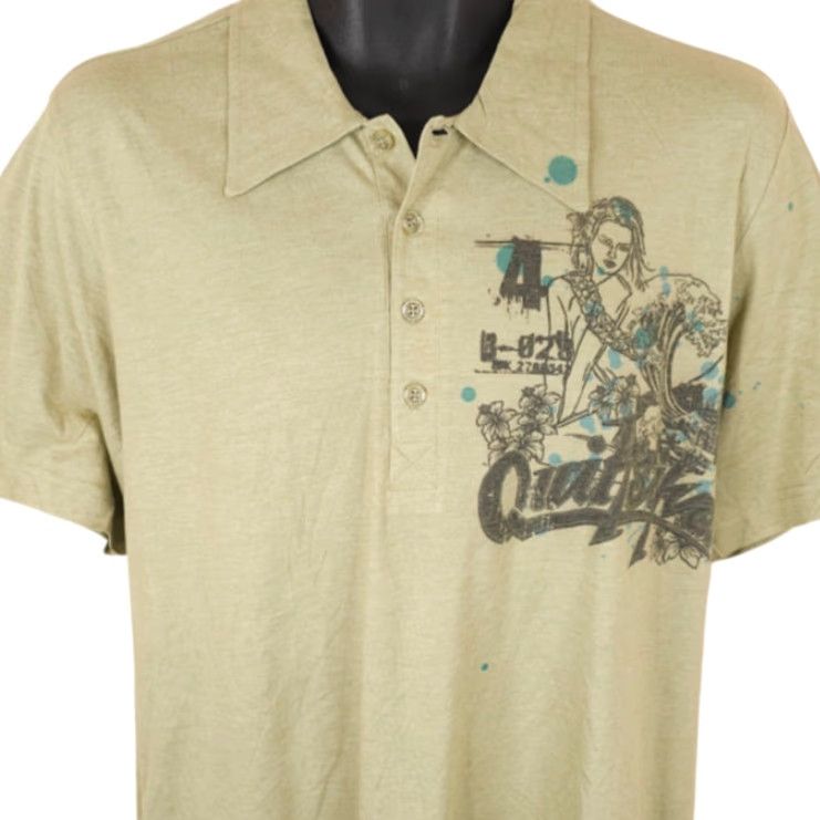 Quiksilver VINTAGE Quiksilver Polo Shirt Mens Size L Green Surfer Surf & Skate Wave Hawaiian Shirt Collar Button-Down Mens Size US L / EU 52-54 / 3 - 2 Thumbnail