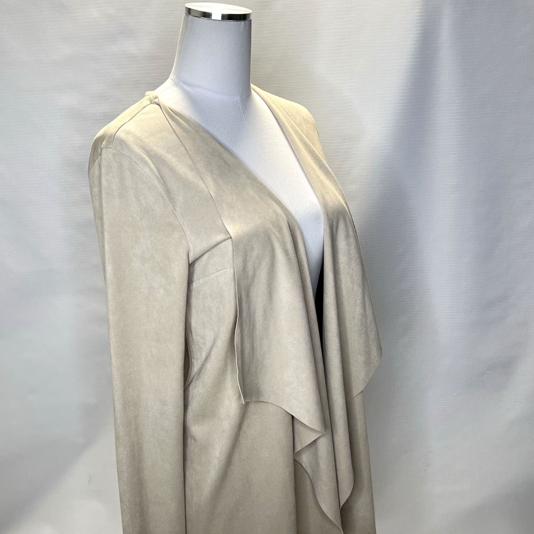 Soft Surroundings Soft Surroundings Ultra Soft Open Front Waterfall Cardigan Faux Suede Wrap Small Size S / US 4 / IT 40 - 3 Thumbnail