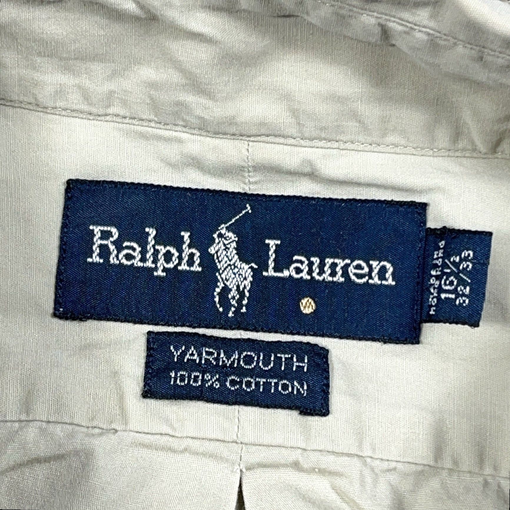 Ralph Lauren Ralph Lauren Shirt Men Large 16.5 32/33 Tan Button Up Yarmouth Poplin Dress L Beige Cotton Check Long Sleeve Modern Mens Size 42R - 3 Thumbnail