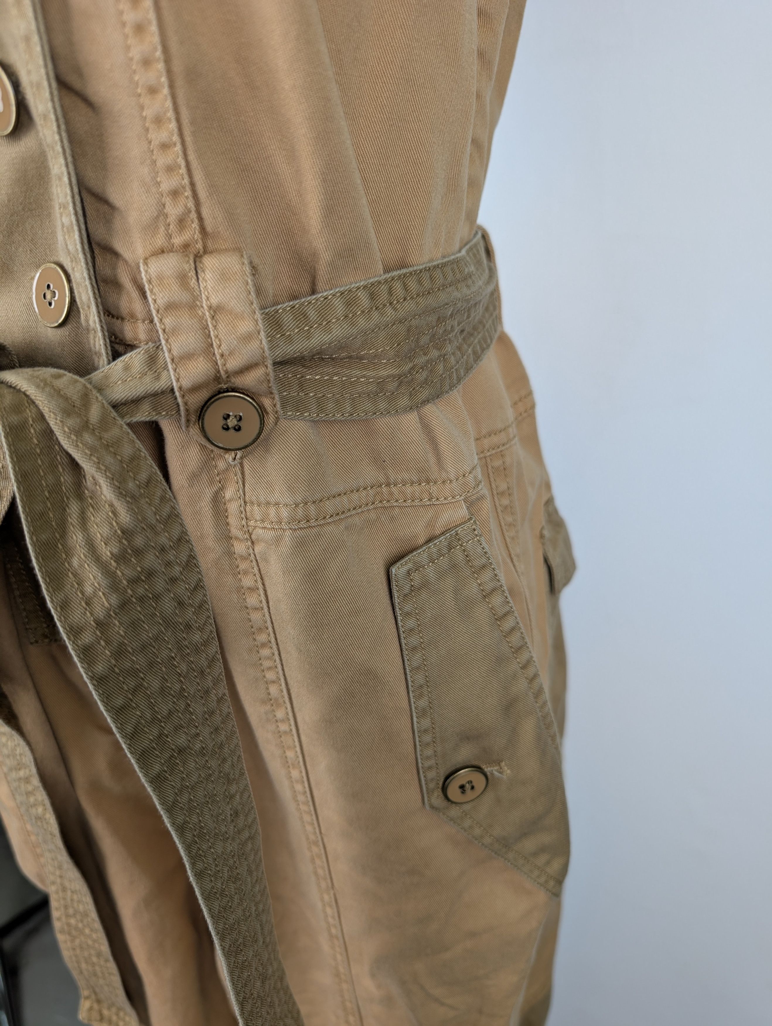 Ulla Johnson Ulla Johnson Khaki 2-Toned Patched Jumpsuit Size XS / US 0-2 / IT 36-38 - 4 Thumbnail