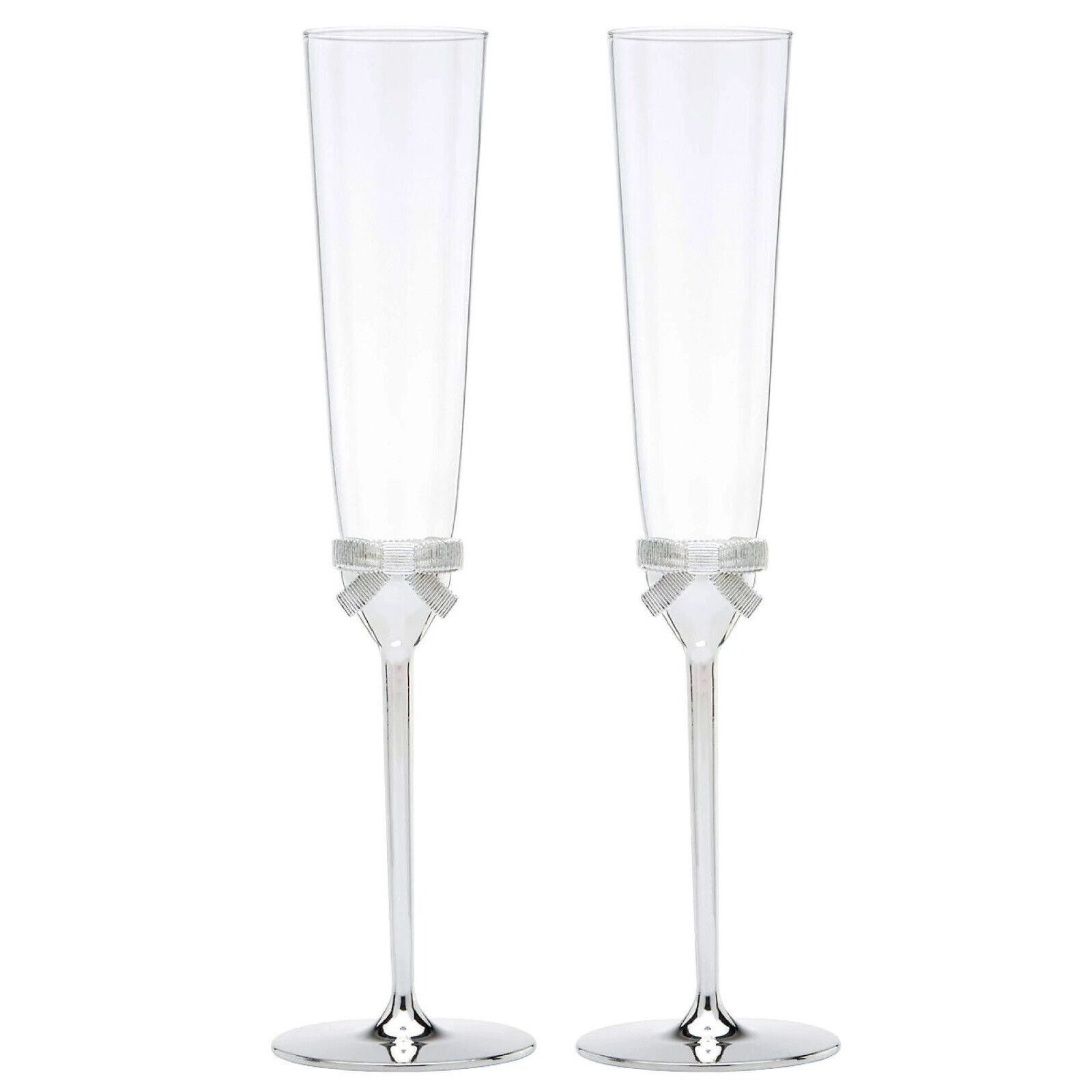 Kate Spade NIB KATE SPADE Grace Ave Silver-plated Champagne Flute Set Size ONE SIZE - 1 Thumbnail