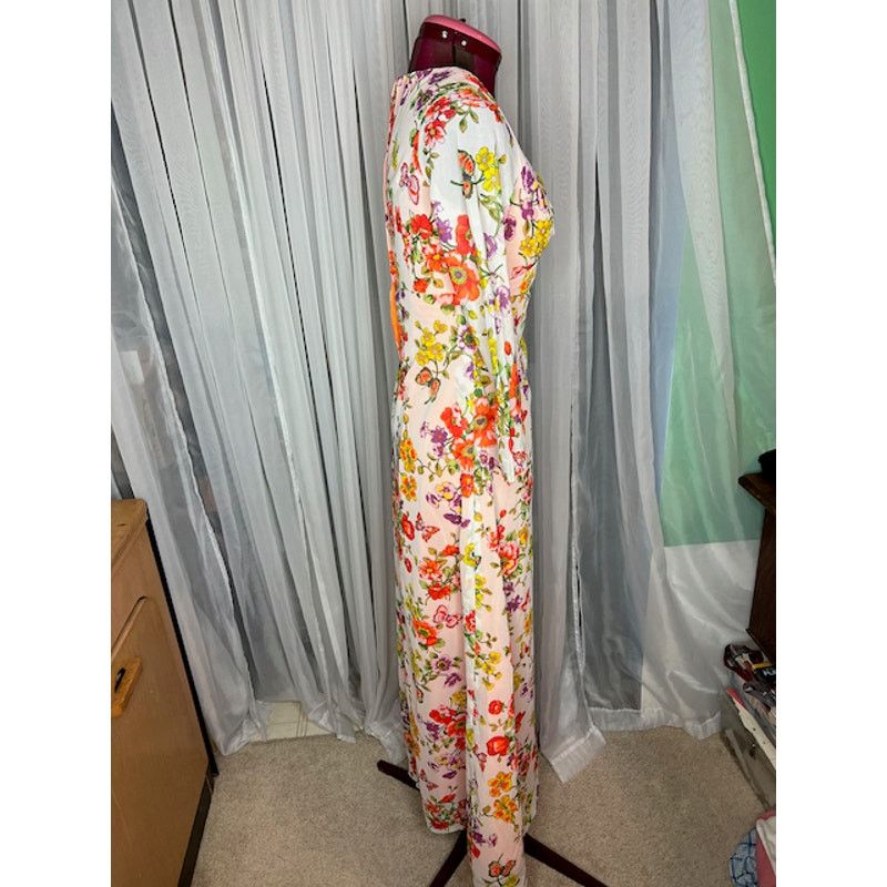 Vintage Vintage maxi dress floral flower power boho orange purple Size S / US 4 / IT 40 - 10 Thumbnail