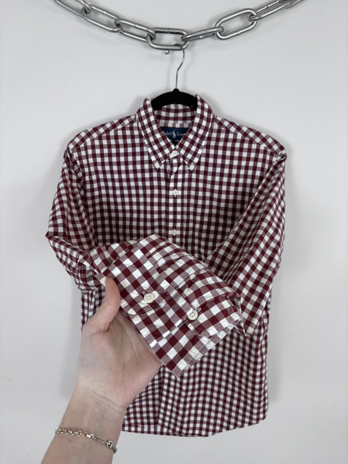 Ralph Lauren Ralph Lauren Vintage Men’s Gingham Check Long Sleeve Shirt Size US M / EU 48-50 / 2 - 6 Thumbnail