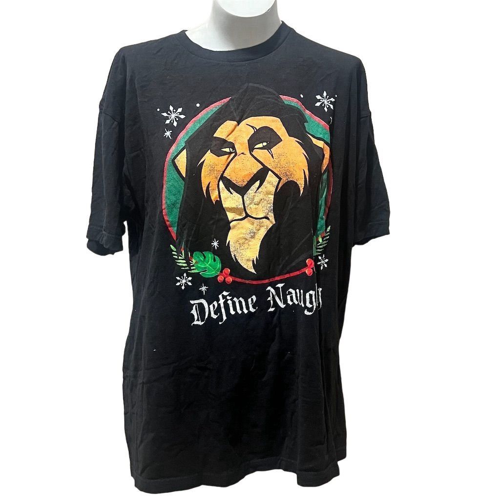 Disney Title: Disney The Lion King Scar "Define Naughty" Black Tee Size US XXL / EU 58 / 5 - 1 Thumbnail