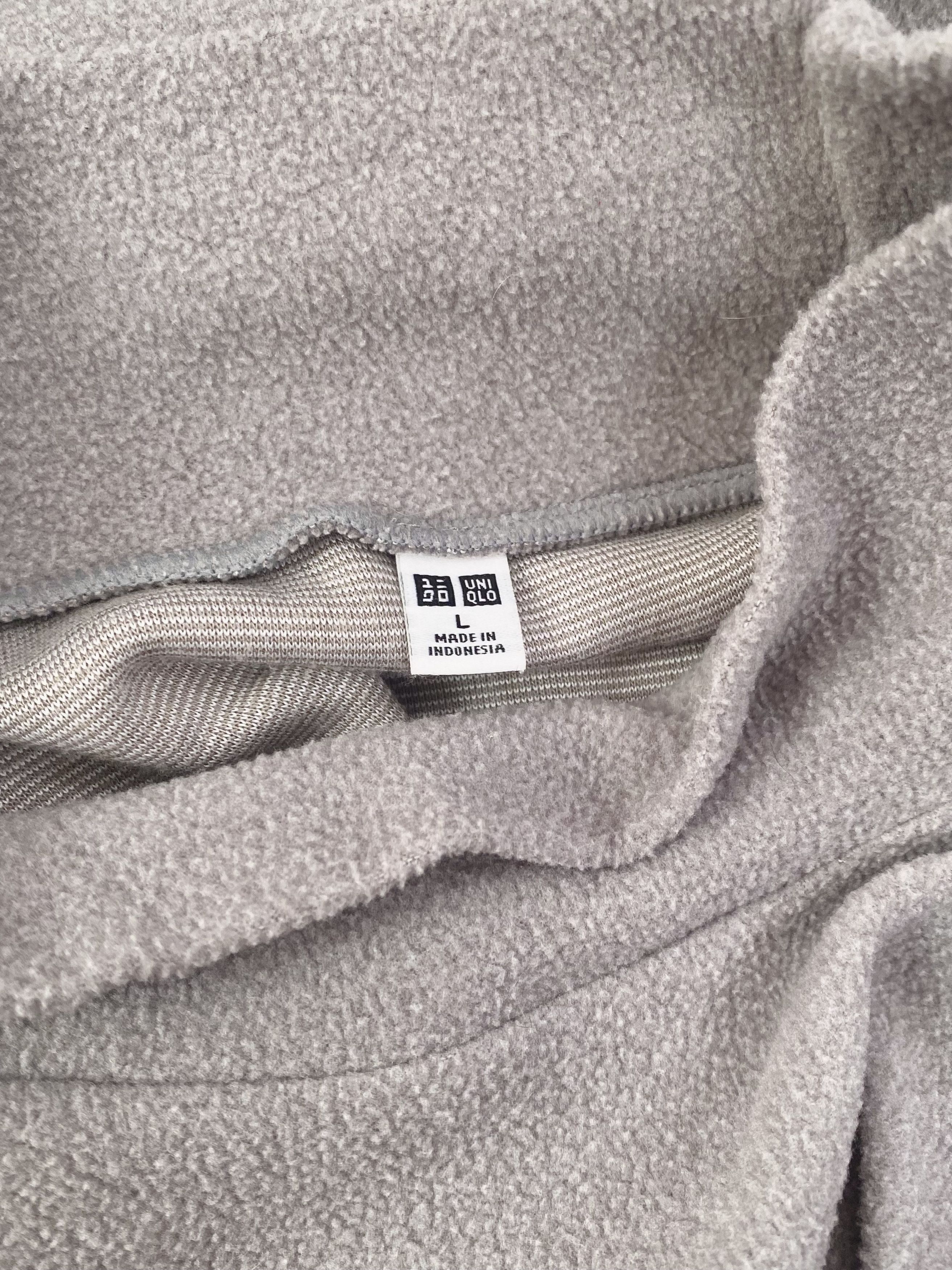 Uniqlo Uniqlo - Gray zip-up fleece sweater Size US L / EU 52-54 / 3 - 5 Thumbnail