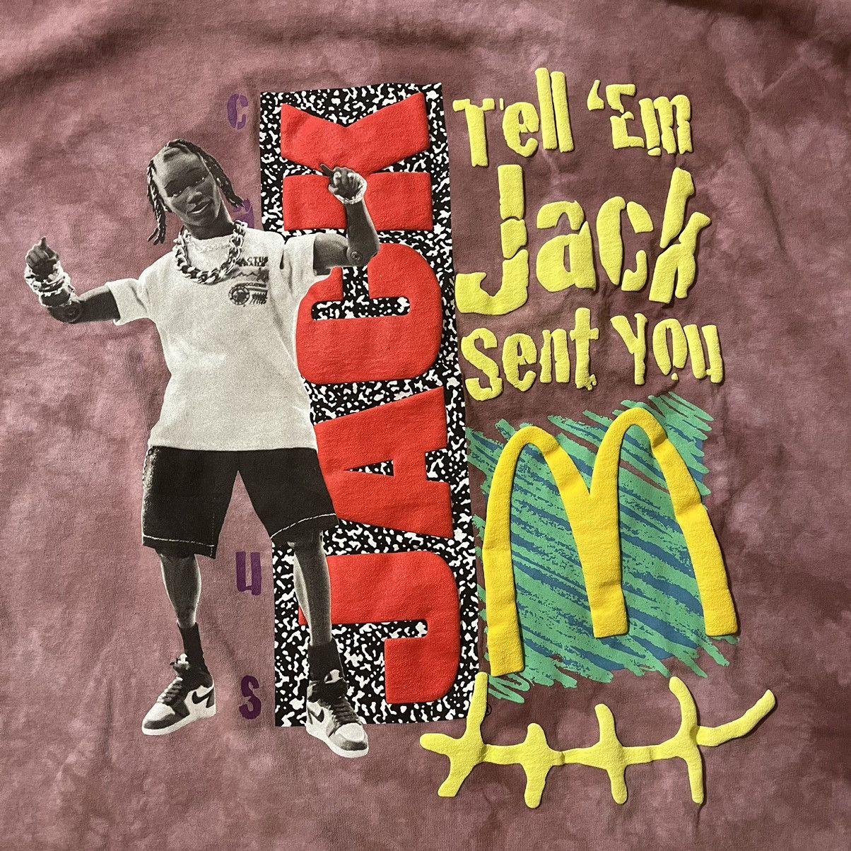 Travis Scott x McDonalds - Jack Smile II Tee - Berry - 2XL