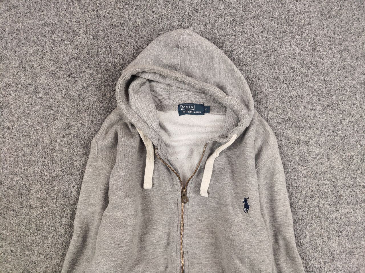 Polo Ralph Lauren Vintage 90's Polo Ralph Lauren Blank Zip Hoodie Usa style Size US XL / EU 56 / 4 - 8 Thumbnail