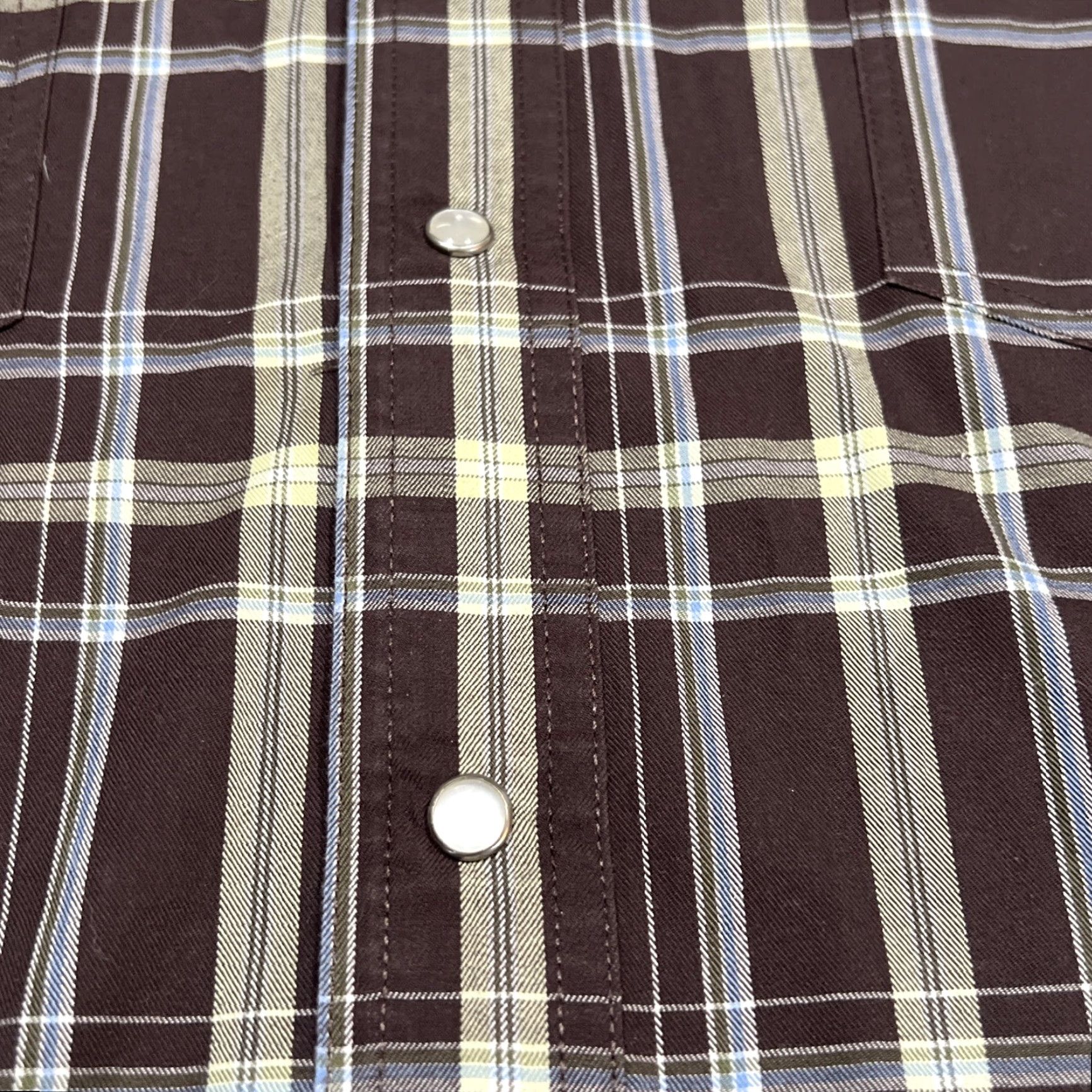 Roper Roper Men’s XLT Western Shirt Snaps Long Sleeve Pockets 100% Cotton Cowboy Brown Size US XL / EU 56 / 4 - 5 Thumbnail