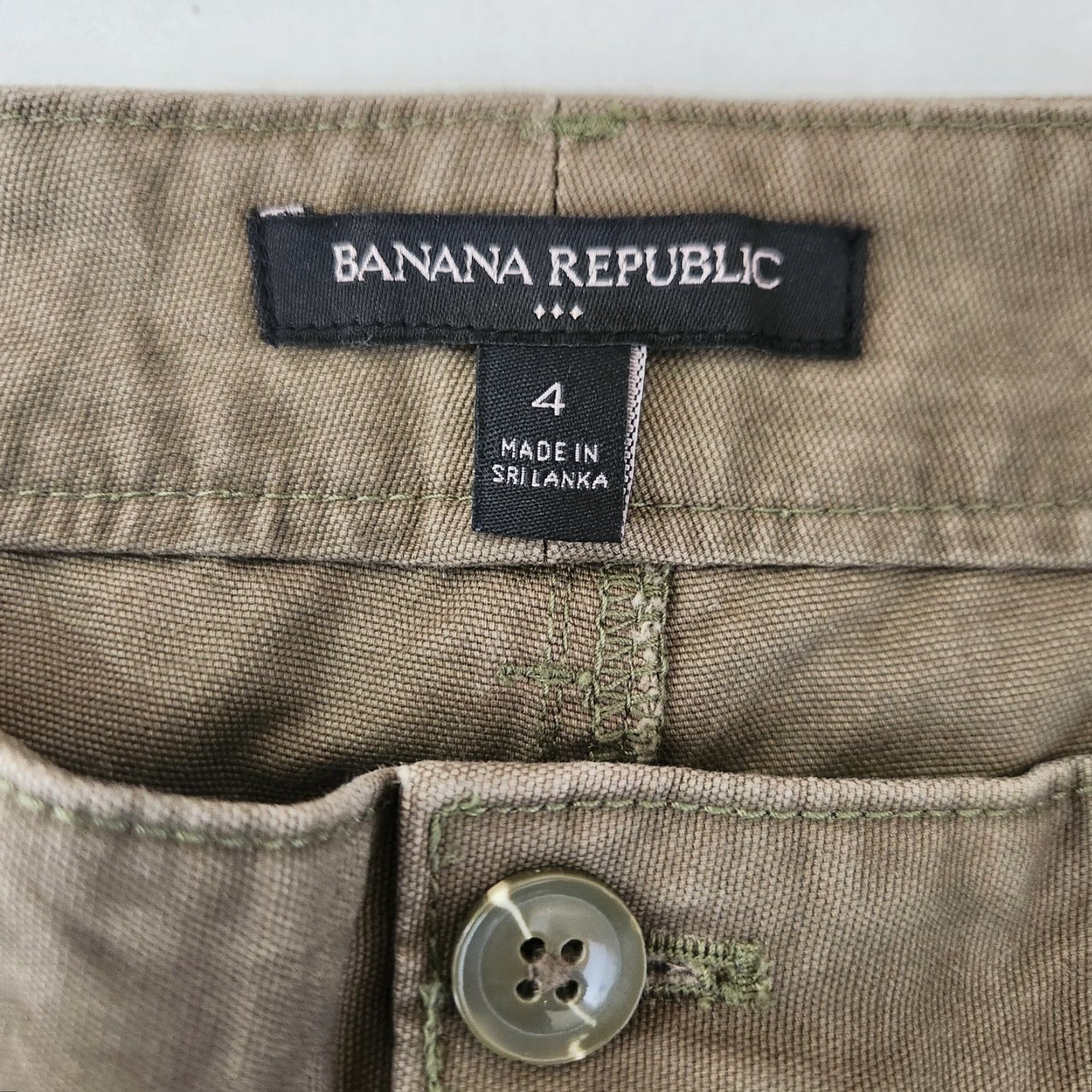 Banana Republic VINTAGE Banana Republic Womens Olive High Rise Utility Canvas Chino Pants-Size 4 Size 27" / US 4 / IT 40 - 6 Thumbnail