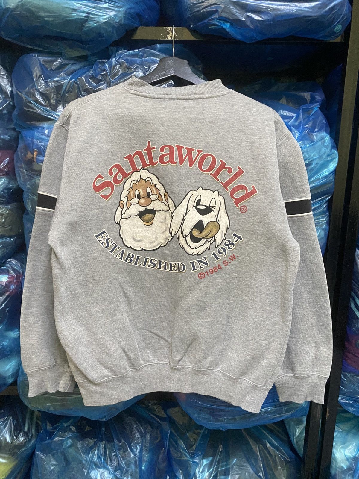 Vintage Vintage 1984 Santaworld Mora Sweden Grey Sweatshirt Santa Size US M / EU 48-50 / 2 - 1 Thumbnail