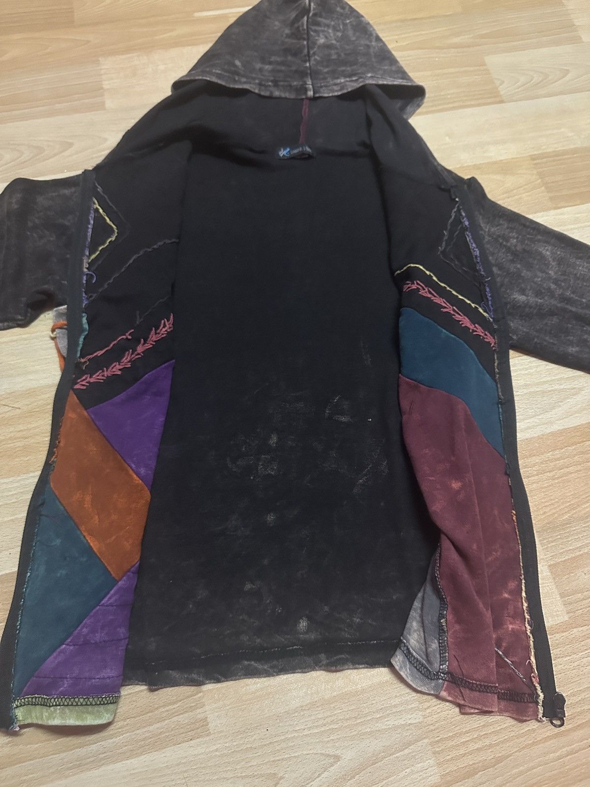 Japanese Brand Rare🔥 Leopards & Roses Patchwork Japanese Style Hoodie Size US M / EU 48-50 / 2 - 16 Thumbnail