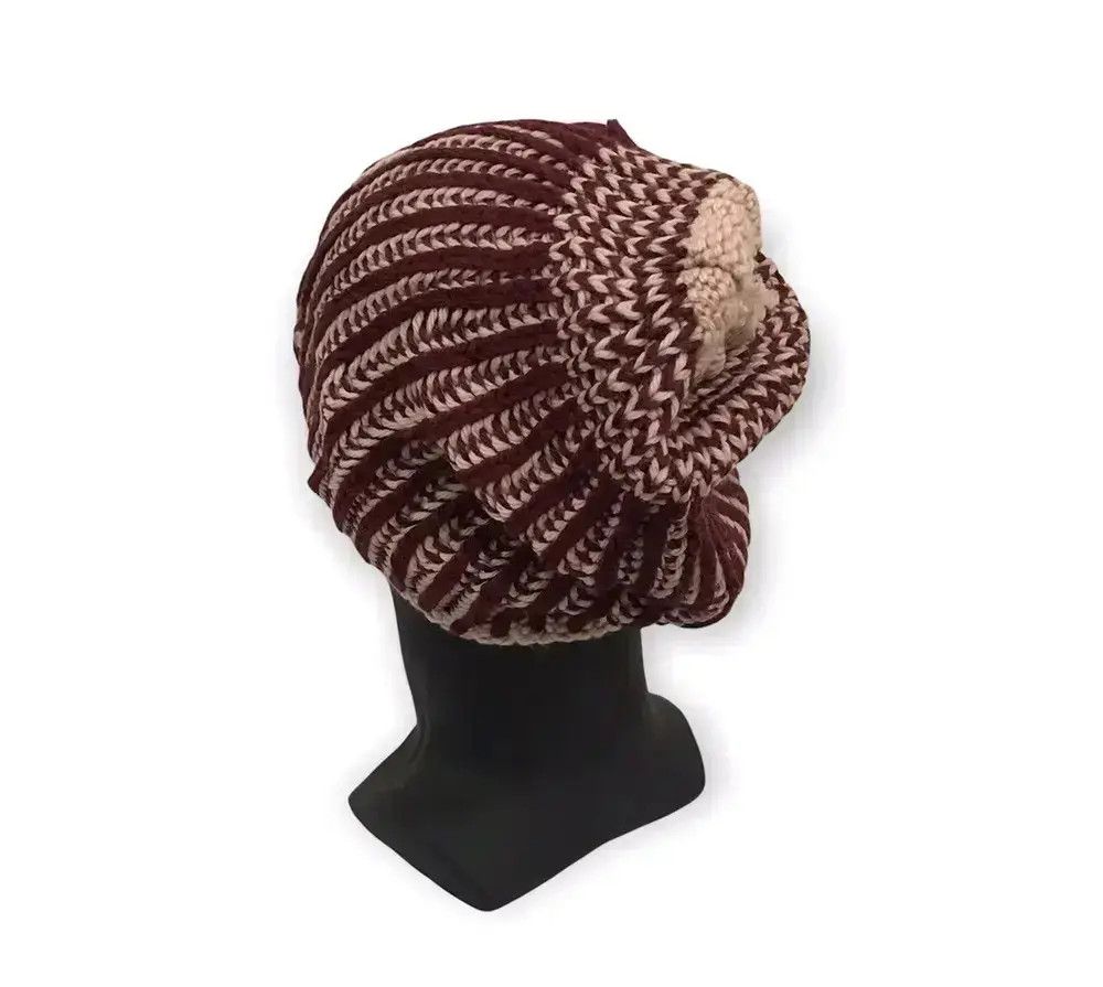 Japanese Brand Japanese Brand Stripe Knit Design Beanie Hat Size ONE SIZE - 3 Thumbnail