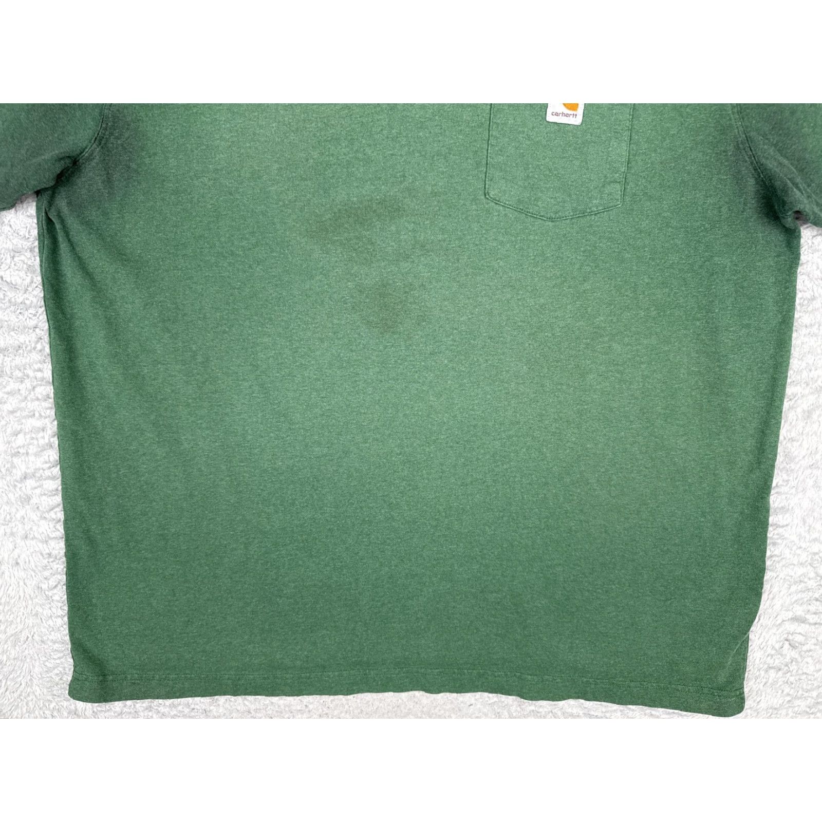 Carhartt Carhartt Mens 2XL Green Crew Neck Short Sleeve Pocket T-Shirt Workwear Tagless Logo - 2XL Size US XXL / EU 58 / 5 - 5 Thumbnail