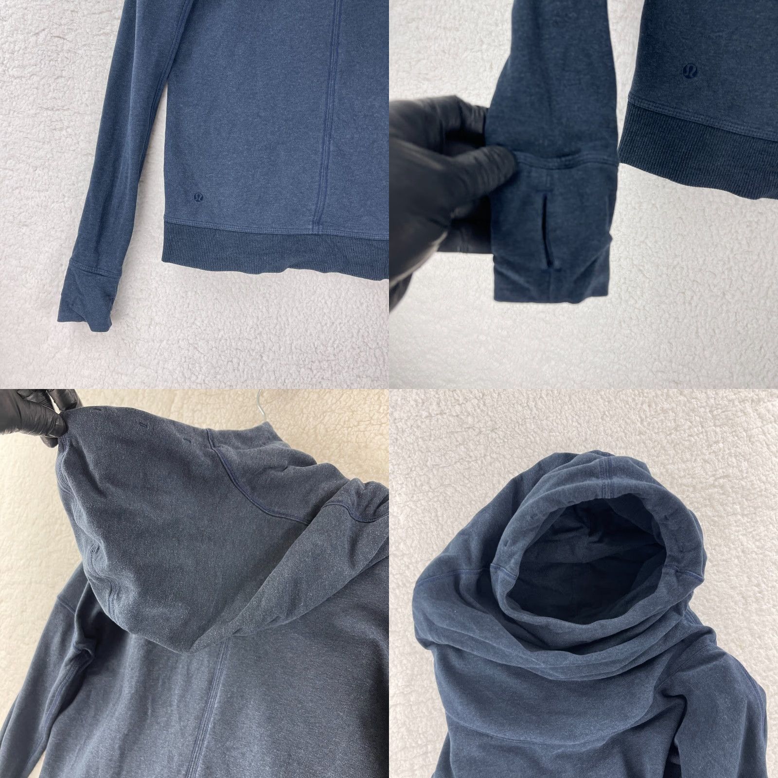 Lululemon Lululemon Stress Less Long Sleeve Hoodie Womens Size 4 Blue Pullover Knit Hoodie Pullover Sweatshirt with Pockets Size S / US 4 / IT 40 - 9 Thumbnail